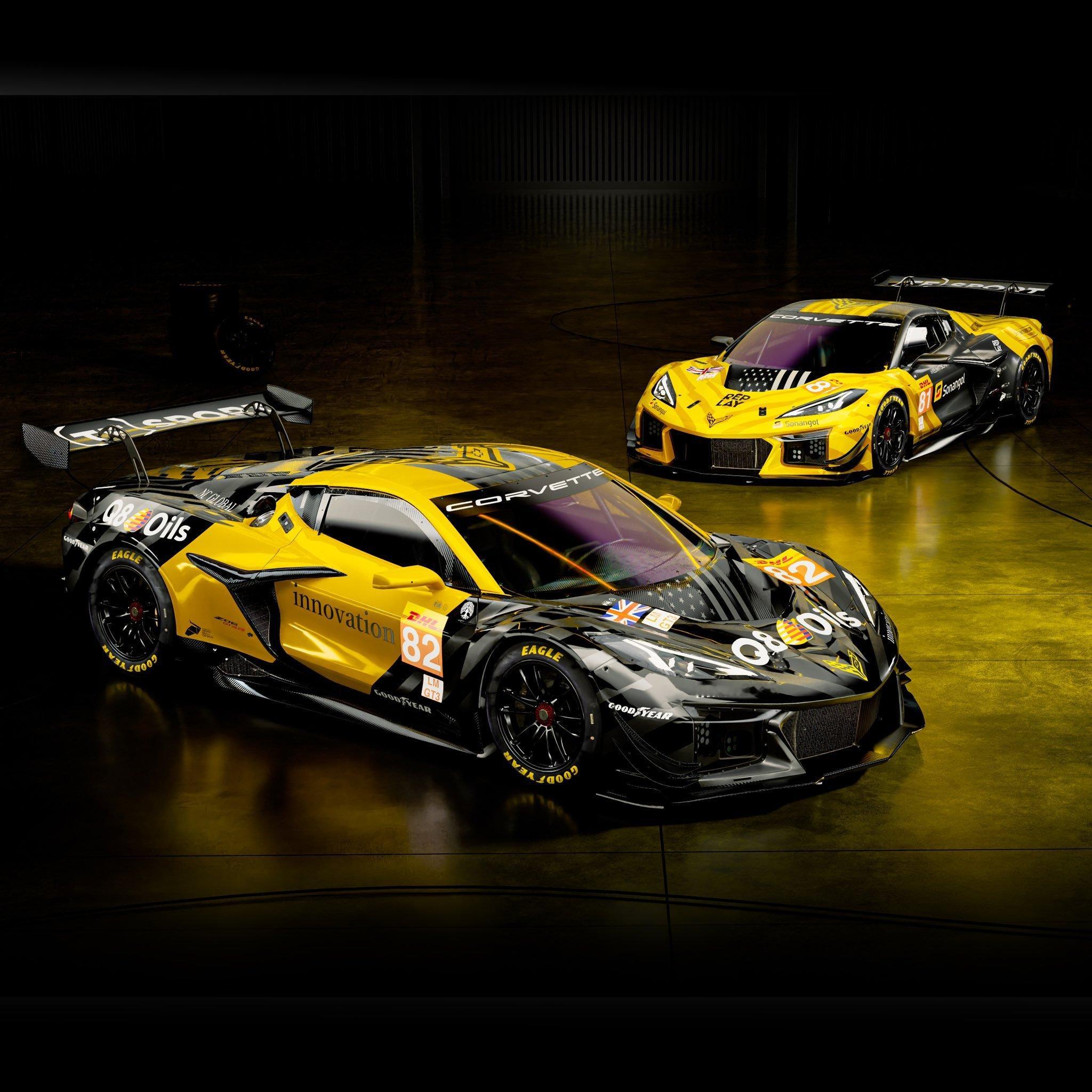 TF Sport公布2024赛季#WEC# 科尔维特Z06 GT3.R双车涂装，