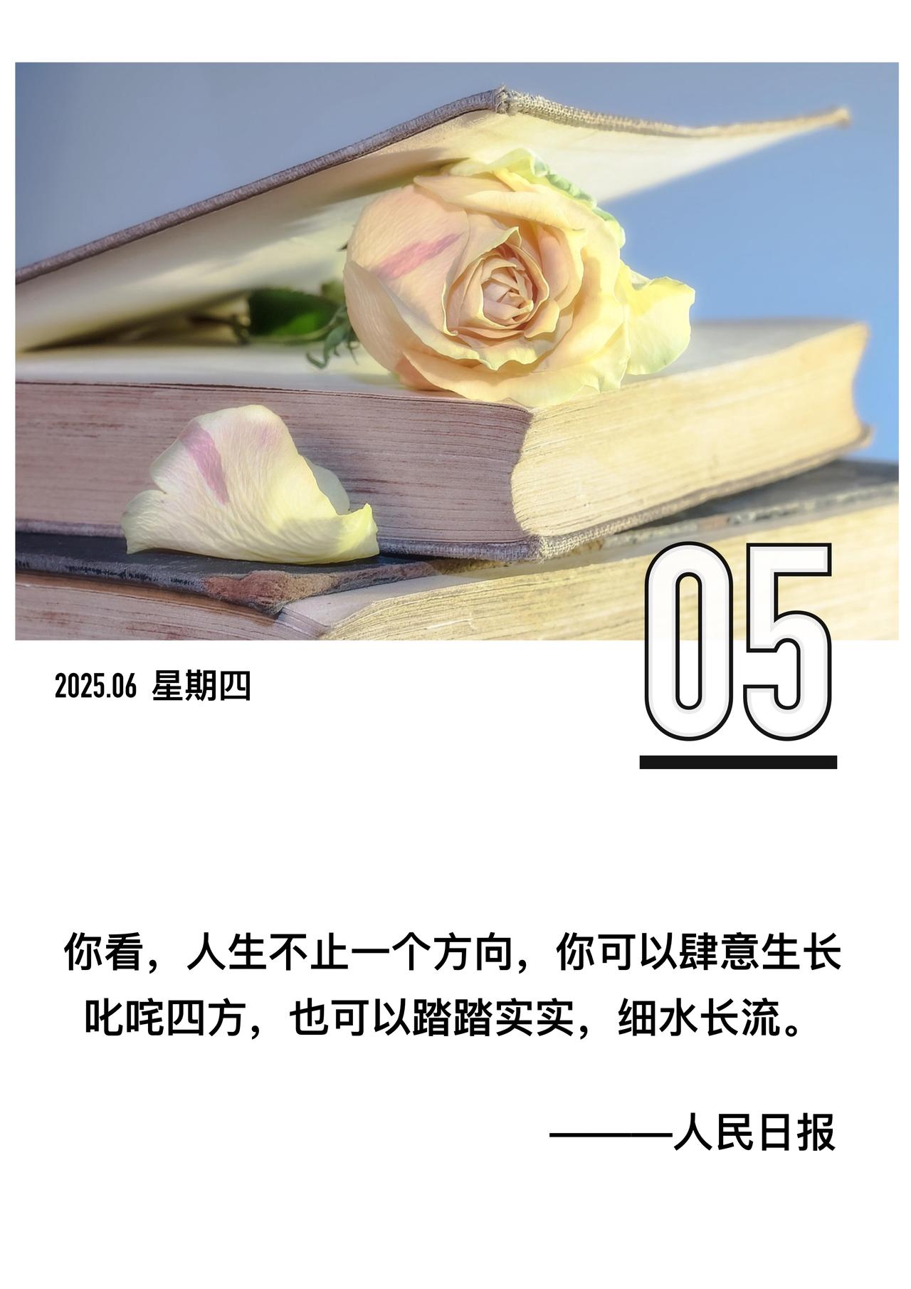 你看

人生不止一个方向

你可以恣意生长

叱咤四方

也可以踏踏实实

细水