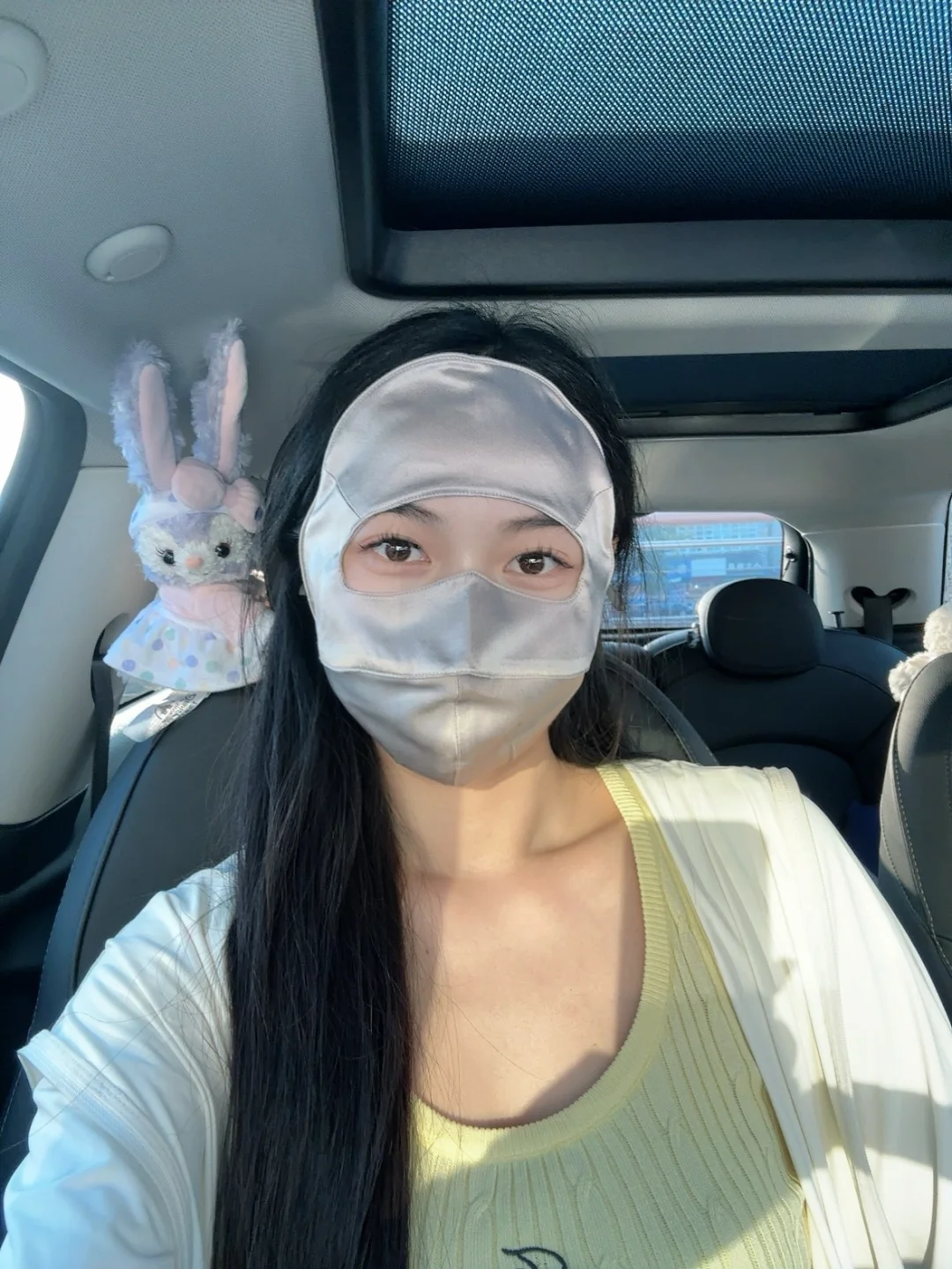 真的离不开真丝防晒面罩…