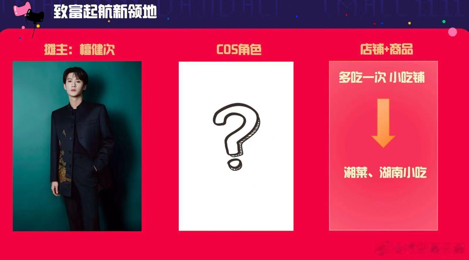 #檀健次cos大厨一时间不知道馋谁#檀健次在好六街动作大，不仅买摊位，还打算co