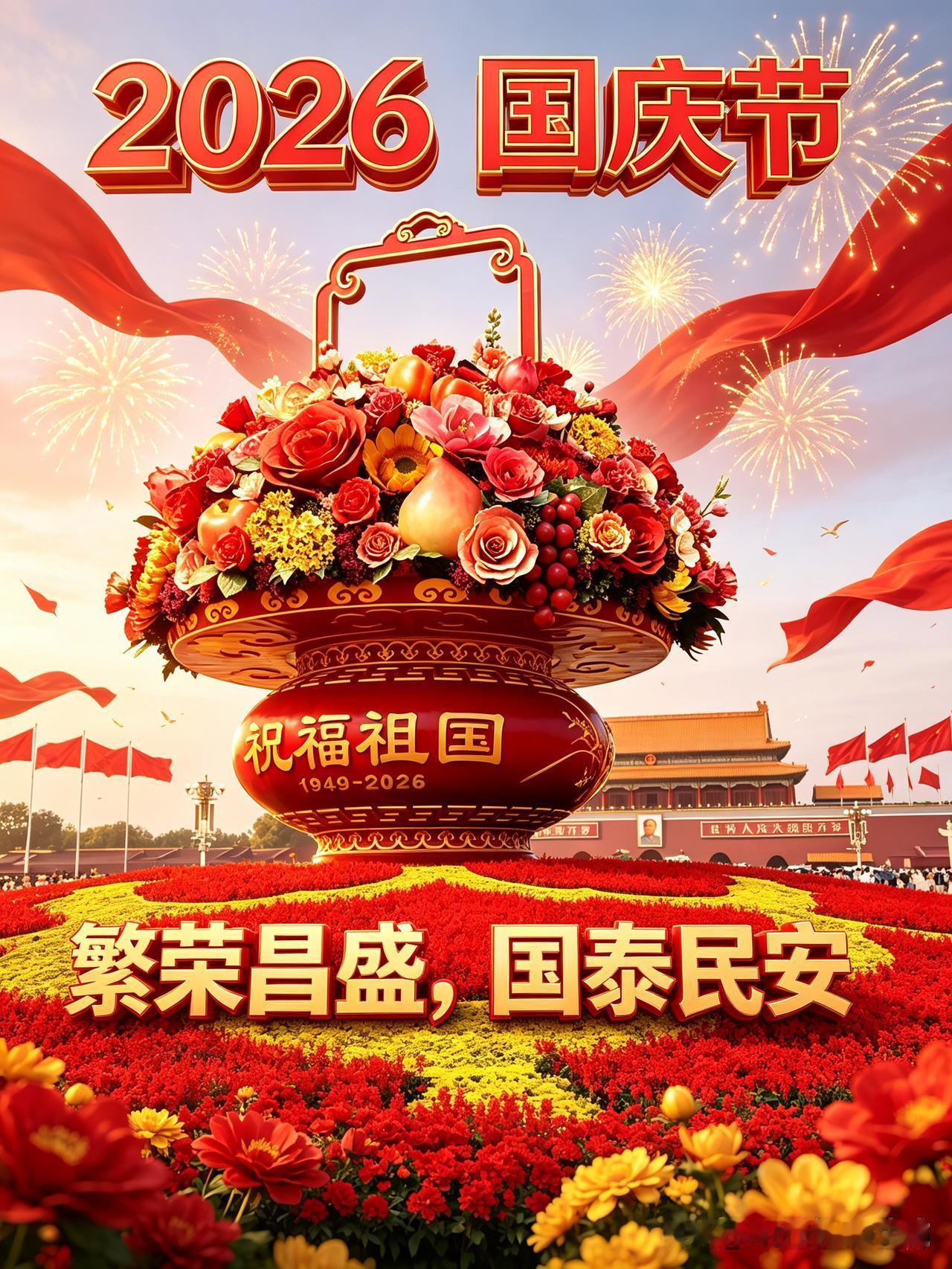 沁园春·国庆🇨🇳
万里山河，锦绣神州，盛世欢扬。
看红旗漫卷，山河焕彩；金风