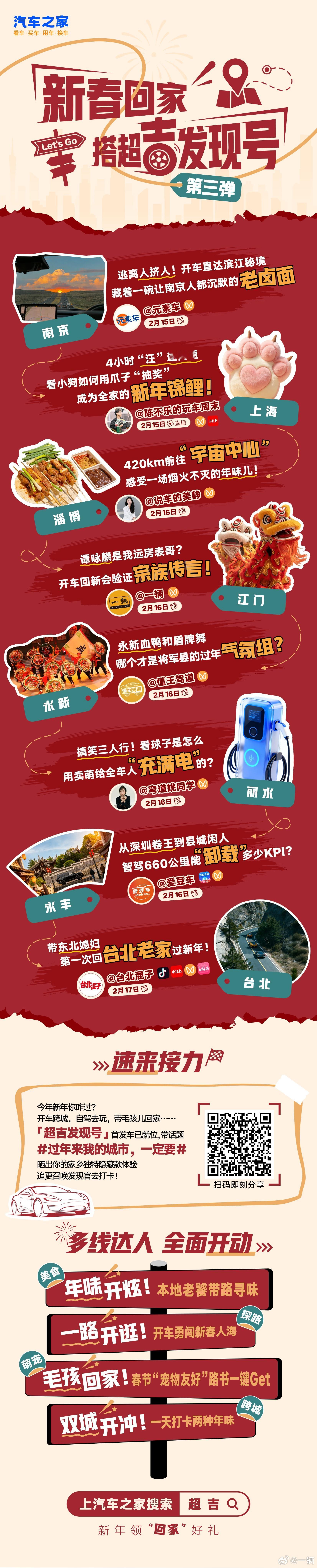 春节假期还没头绪去哪里玩？跟着我们的计划走试试？明早记得留意我们的新节目看看的家