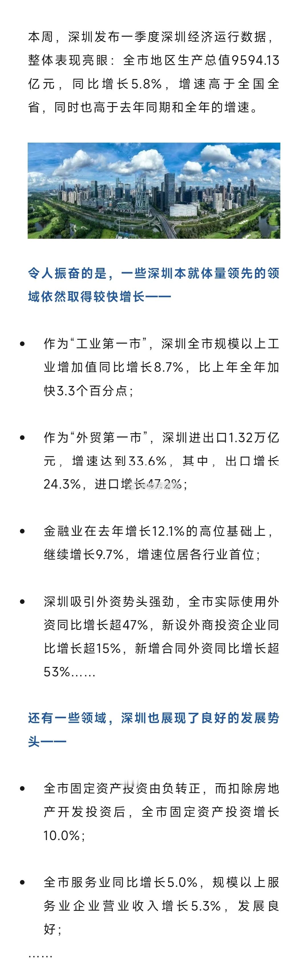 一组组数据，展现深圳经济的强大活力。 