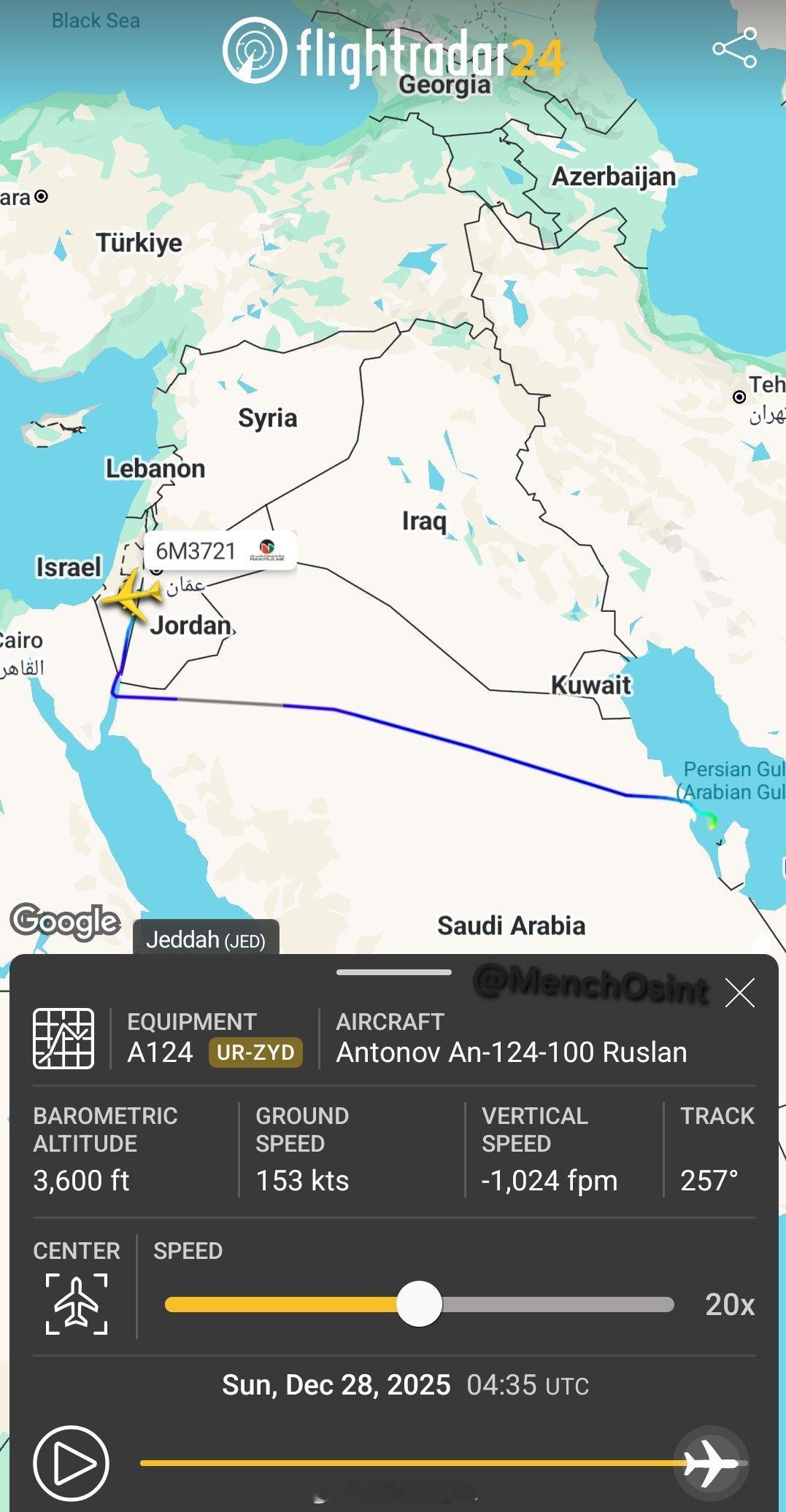 巴林空军首次直接向以色列军事基地运输武器或物资，而且起飞时还自欺欺人地填了沙特阿