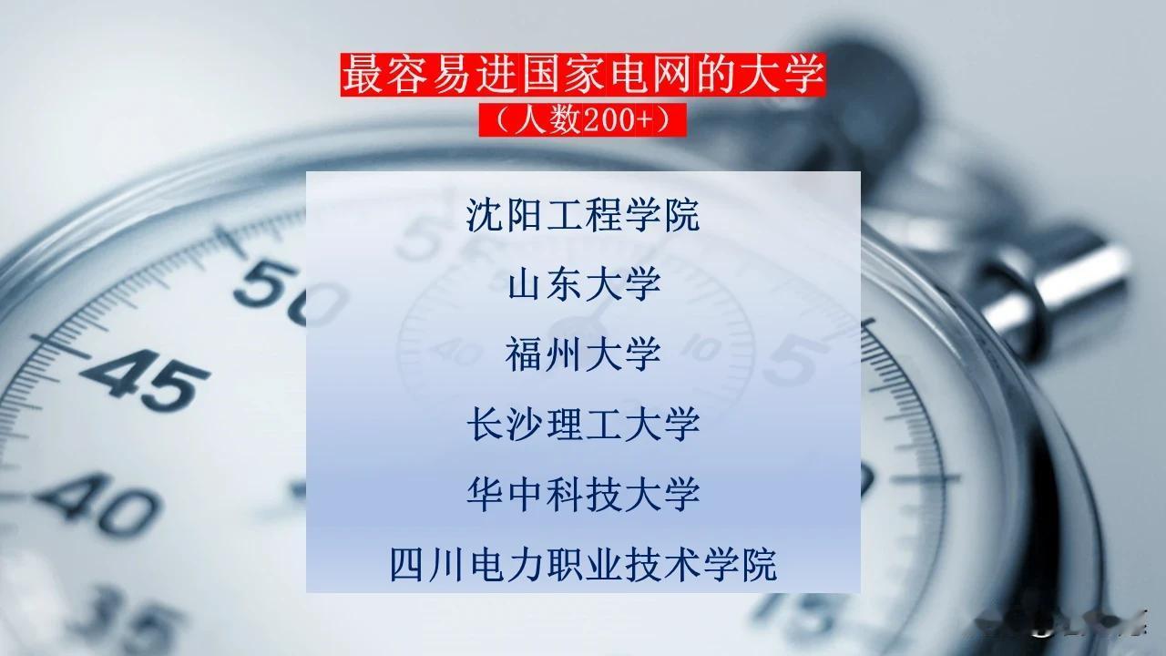 最容易进国家电网的大学，200+人数大学汇总。
好物推荐