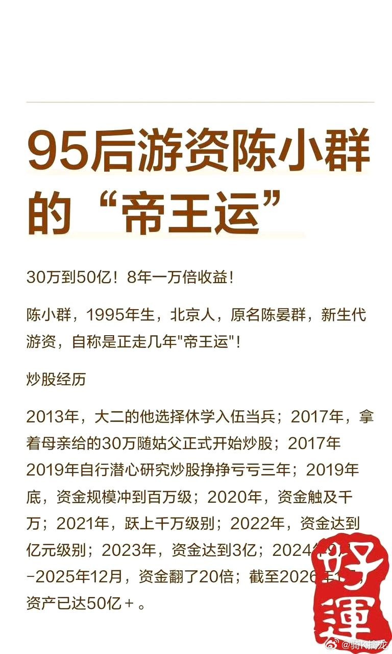 陈小群能在大跌行情逆势盈利，全套核心交易原则拆解大跌行情别人恐慌深套，他反而能兑
