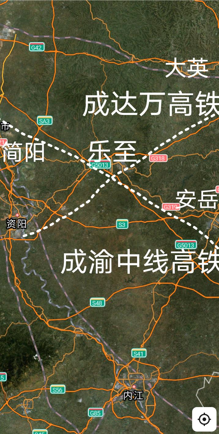 2027年资阳将成为四川继内江外第二座县县通高铁的城市，目前成都途经乐至重庆北时