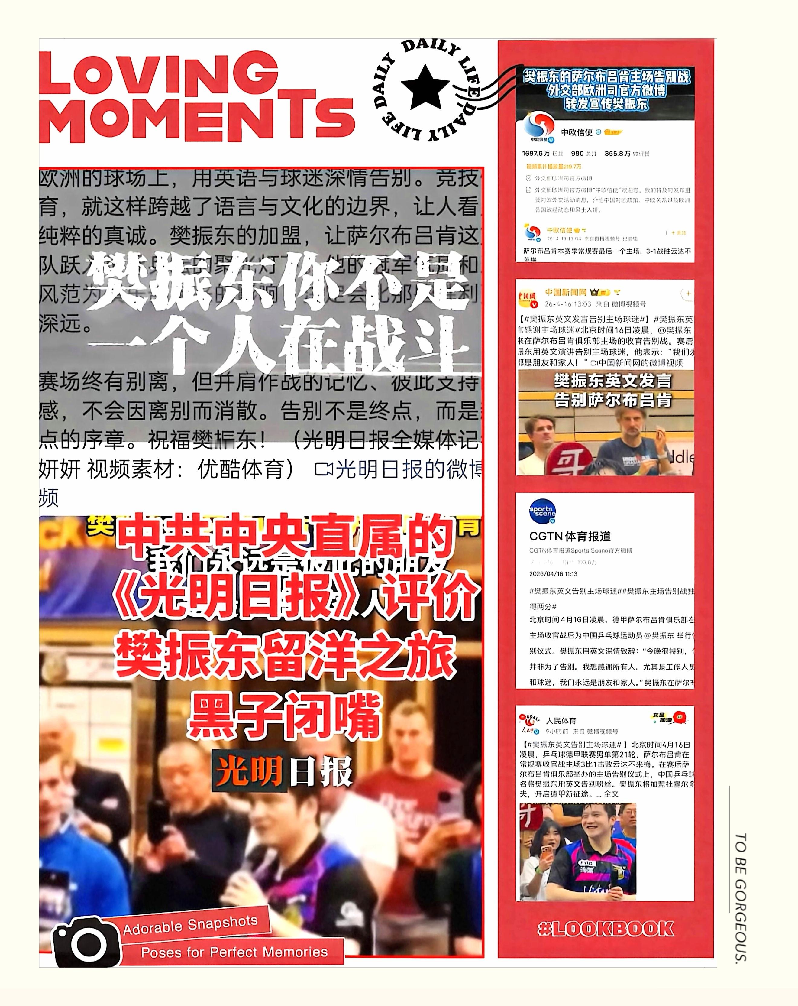 樊振东，你并非孤身走暗巷，你是被爱意武装的战士，祖国和球迷就是你最坚实的依托。路
