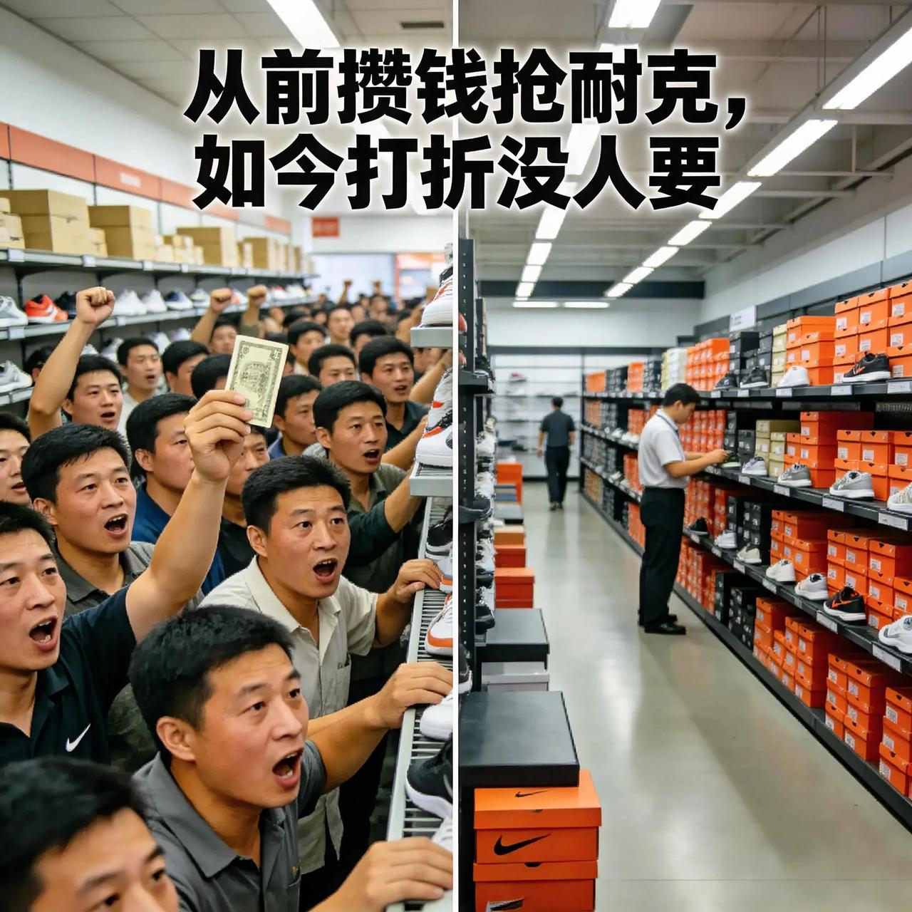 从前攒钱抢耐克，如今打折没人要，国人消费悄悄变了
 
十几年前厂里工友攒几个月工