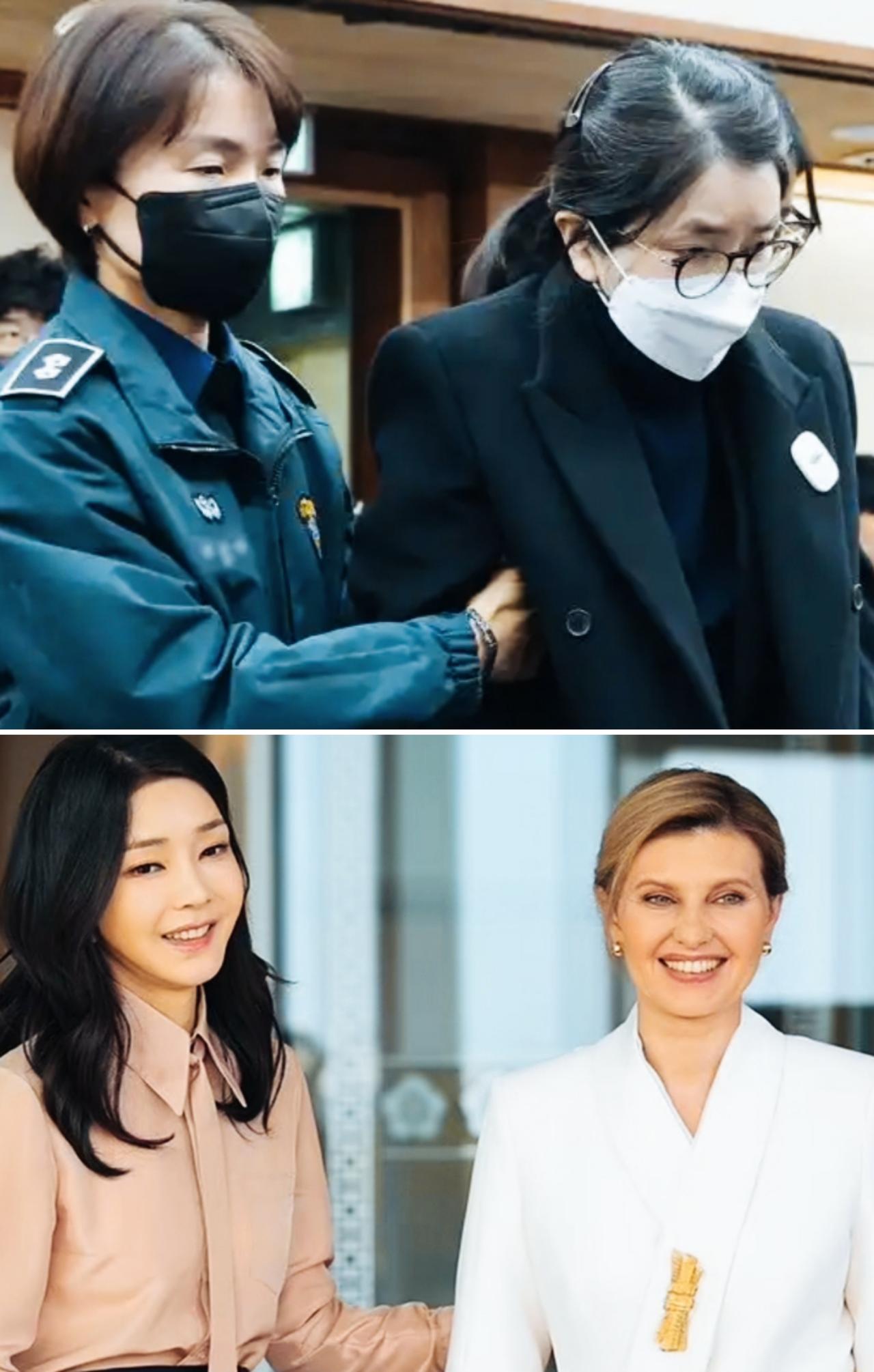 金建希曾经和泽连斯基妻子站一起，两人颜值是不是都很漂亮啊？
真是时过境迁，现在的