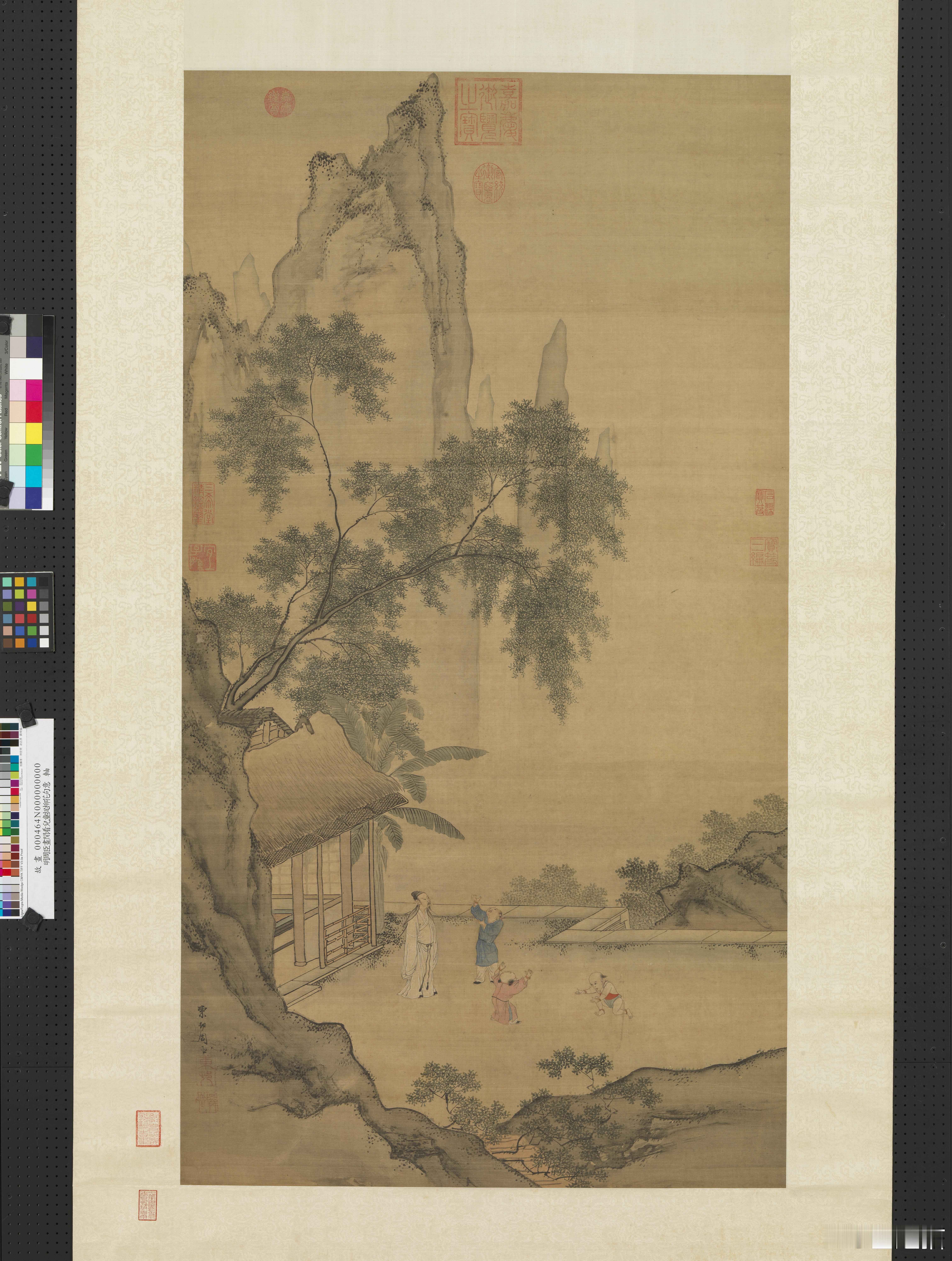 闲看儿童捉柳花句意图，台北故宫博物院/藏 ​​​