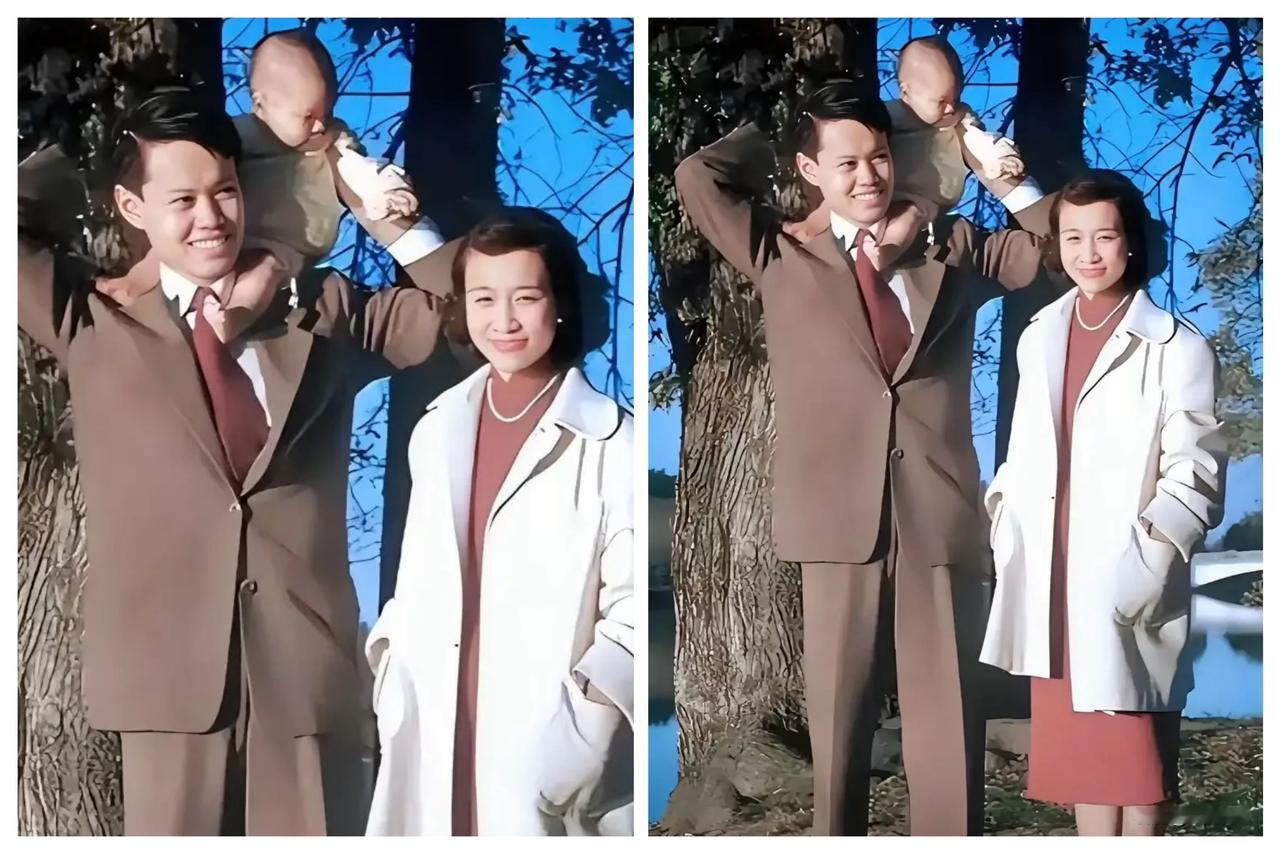 先生溘然长逝，享年103岁。

1951年，这张在美国拍的全家福里，先生抱着一岁