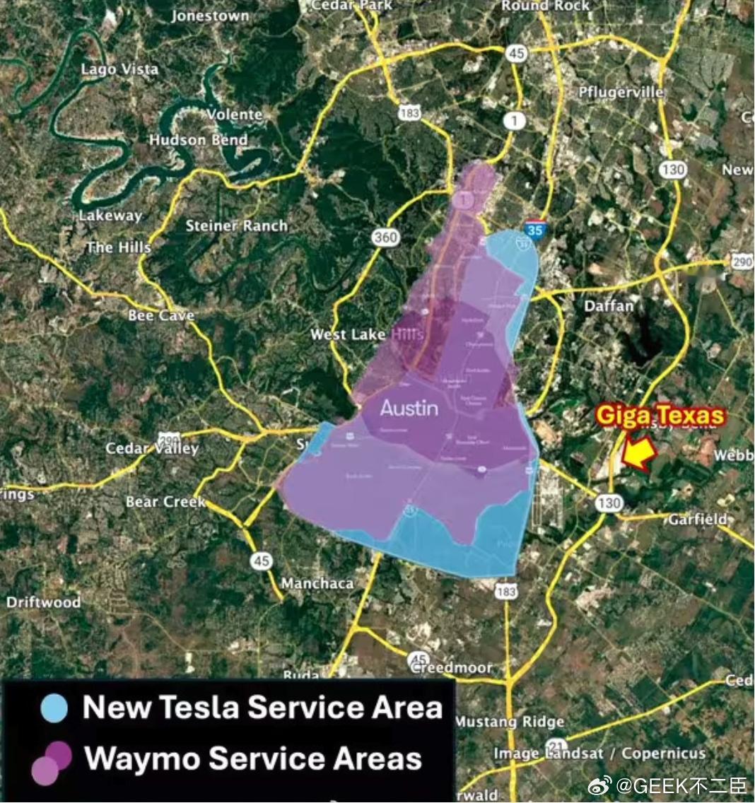 特斯拉Robotaxi服务区域再扩张当地时间 8 月 3 日凌晨，特斯拉再次扩大