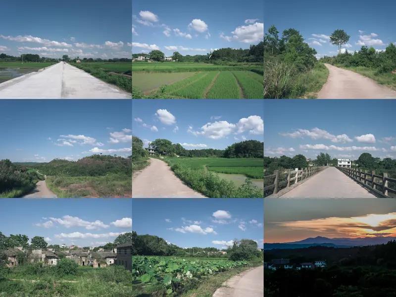 我也来分享我拍的乡村美景照片。有次去湖南常宁三角塘镇长江村，那画面简直绝了。蓝天