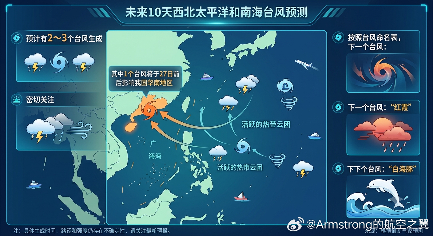 台风 中央气象台发布的最新中期预报证实，未来10天内西北太平洋和南海将有2～3个