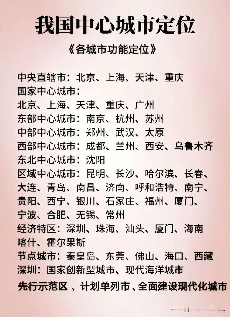 西部区域的重庆市定位还是挺高的，重庆市现在既是直辖城市又是国家中心城市，可见重庆