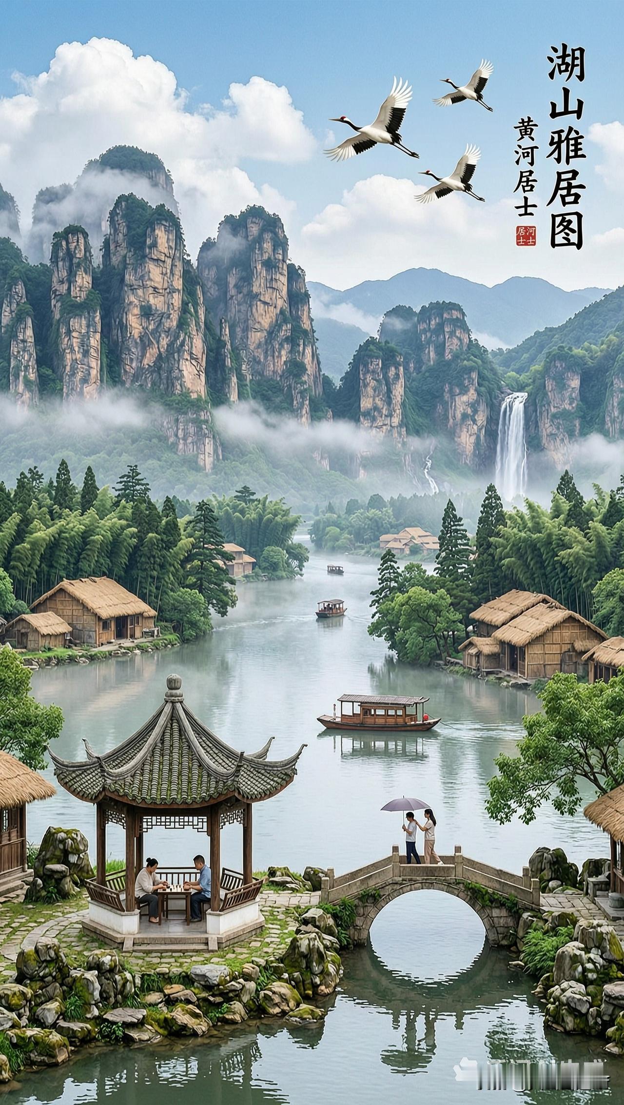 湖山雅居图