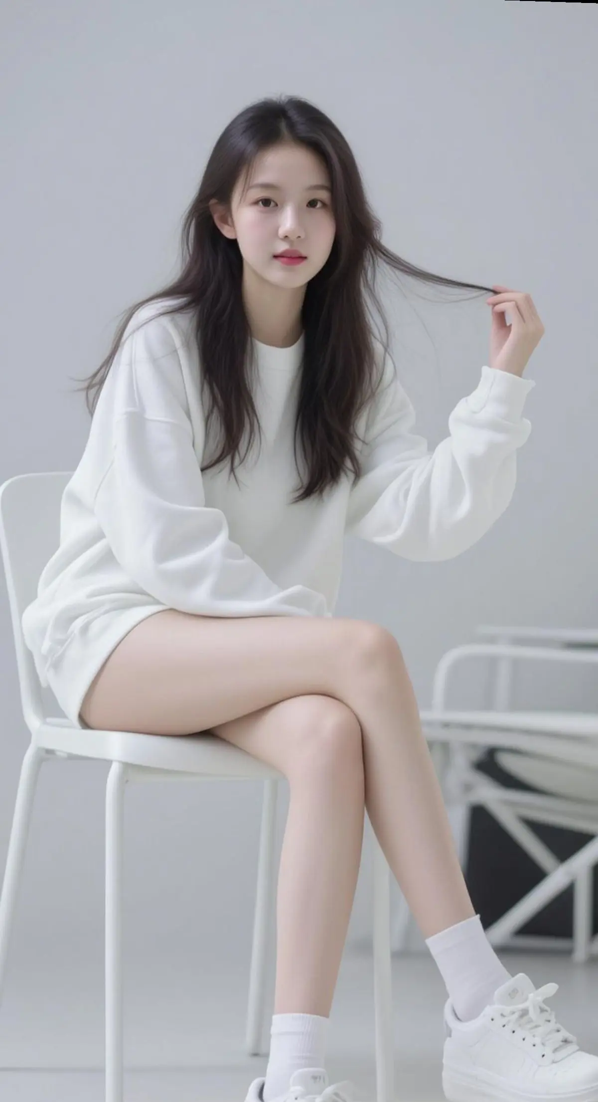 AI白衣少女心事