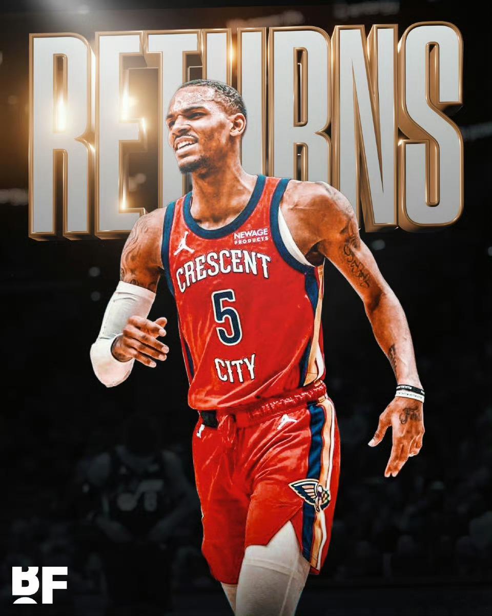 德章泰-穆雷确认将在对阵勇士的比赛中，完成赛季首秀！ 