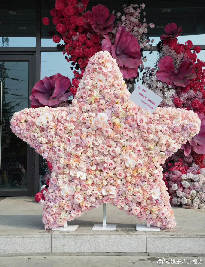 吉克隽逸送张杰2米星星两米高的星星花！吉克隽逸真的好会送礼物啊吉克隽逸送张杰演唱