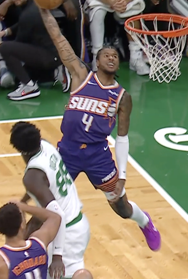 杰伦格林战斧劈扣！点燃全场！🔥🪓菲尼克斯太阳 ｜旭日东升 ｜太阳vs凯尔特人