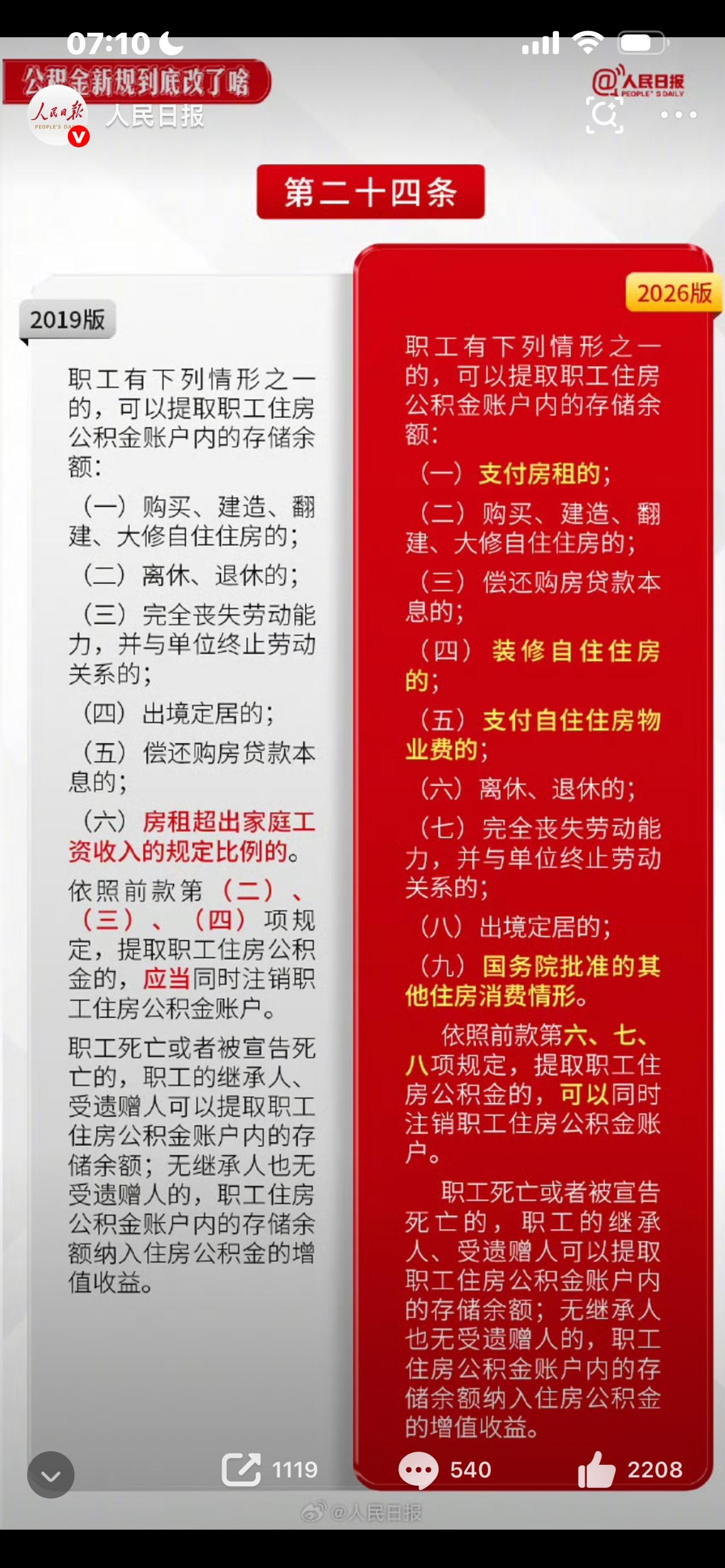今起公积金提取场景6变9
注意！公积金重大新政，今天正式落地实施。
提取场景从原