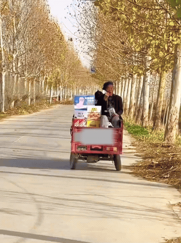 两个轮子各走各的！大爷，您真的没晕车？