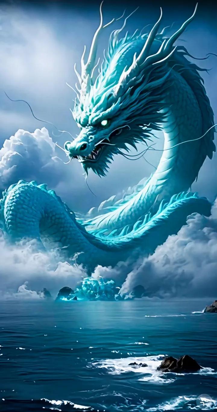 海中龙王现世，风云变幻，震撼人心！龙王转世 真龙现身保佑