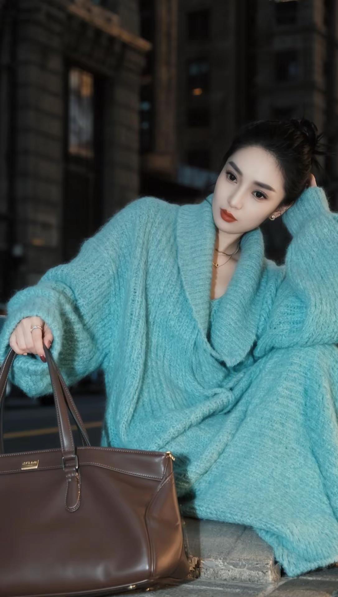 秋冬慵懒风毛衣穿搭 毛衣套装