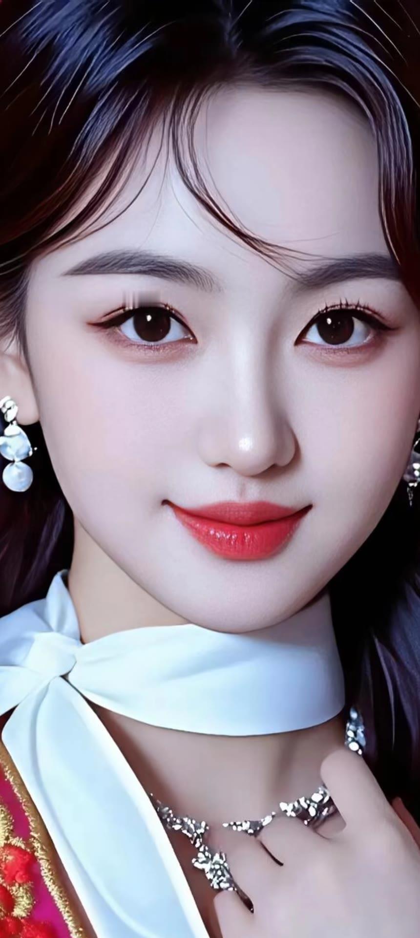 梦幻少女风，精致的妆容与优雅的服饰相得益彰，宛如童话中的公主。