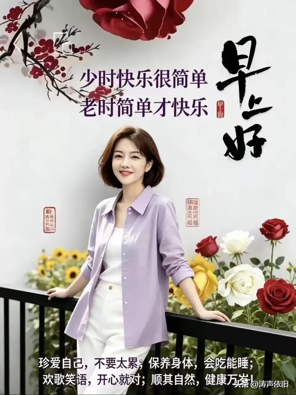 《五律·寄怀》

相知终未忘，
晓至送祯祥。
寸念常萦怀，
深情岁月长。
朝朝期