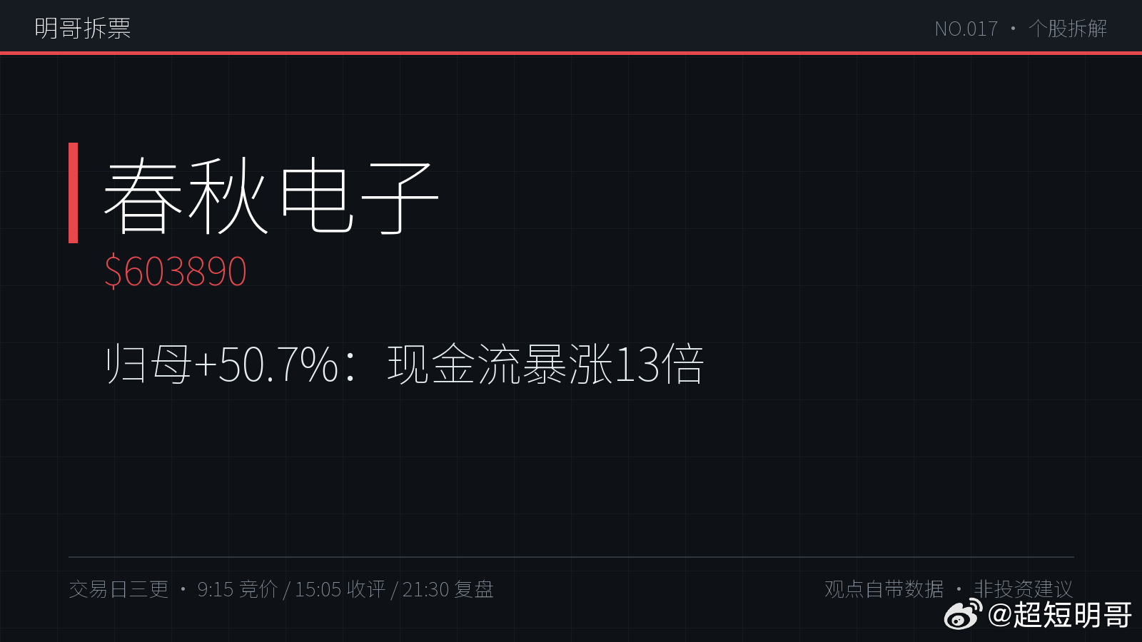 【明哥拆票 NO.017】春秋电子 603890：笔电结构件龙头，Q1 营收 1