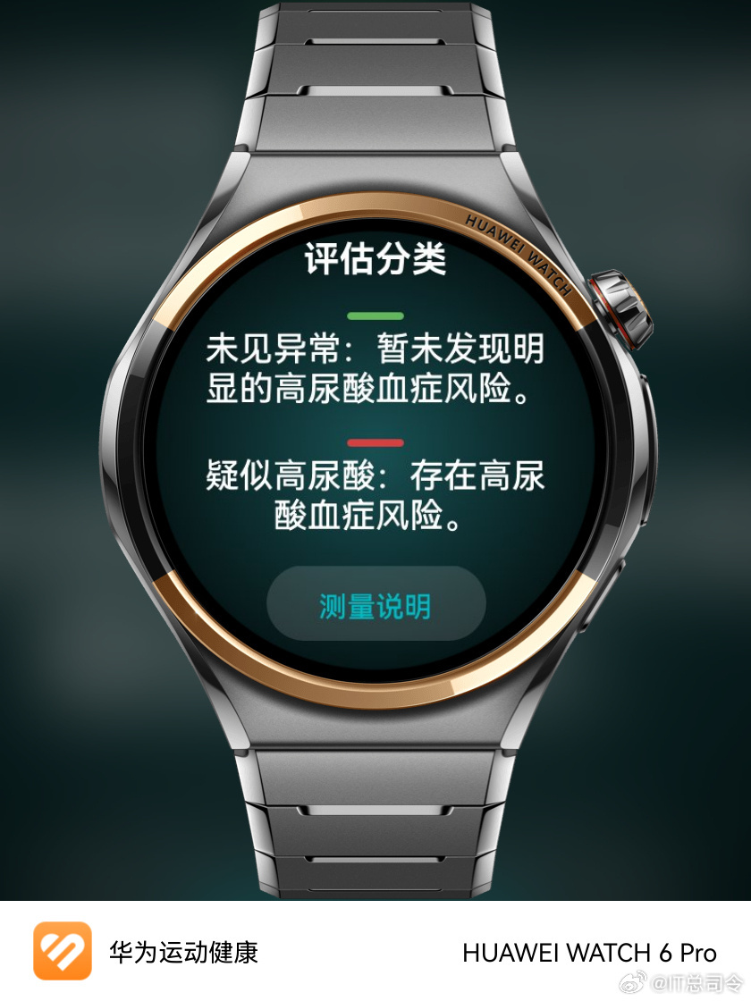 华为穿戴首发高尿酸研究千亿大模型加码华为手表健康解读 依托手表底部PPG光电容积