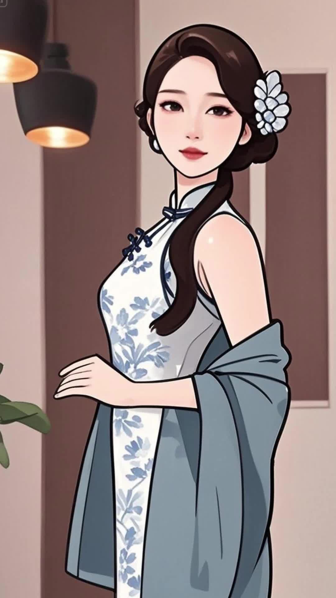 新中式穿搭 粉色  东方美学 国风古韵 鱼尾裙