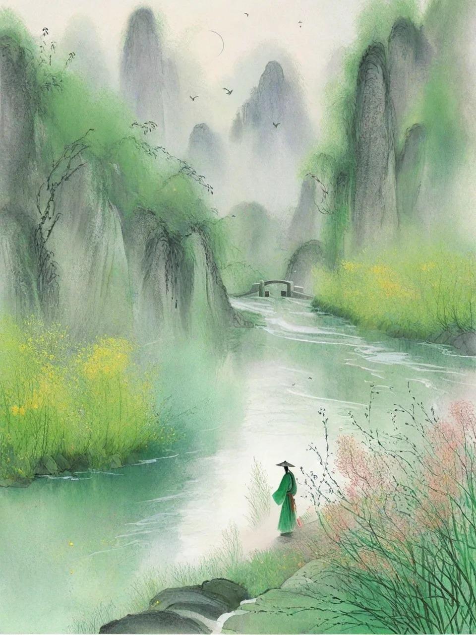 下联：诗中意蕴深。

（图片来自网络）