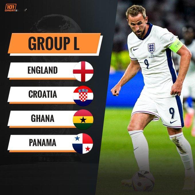 英格兰克罗地亚加纳巴拿马同组 L组也全部确定。 世界杯抽签