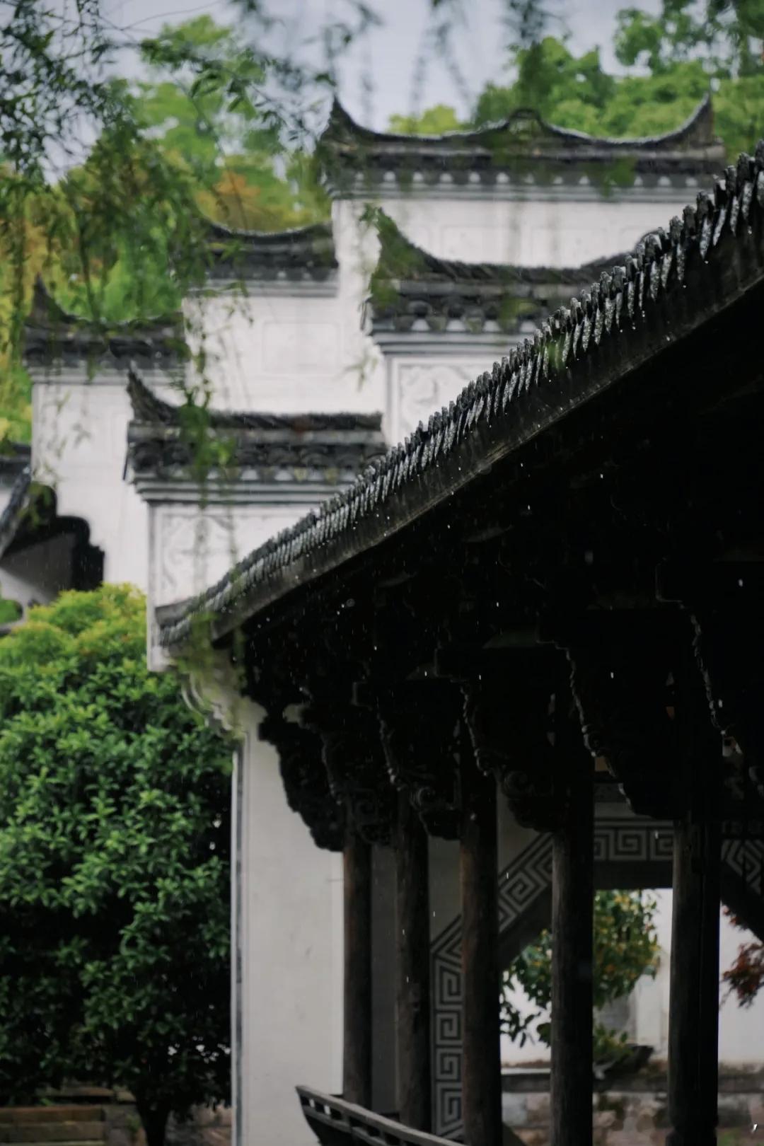 江南的雨，藏着多少诗意？武义璟园的雨天真的太绝啦！近百栋明清古建在烟雨里，自带不