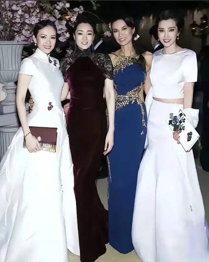 跟三位最有名的国际巨星比美，邓文迪哪来的自信？她也就比章子怡稍微高一点，比李冰冰