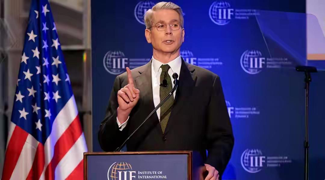 美国面对市值一夜蒸发5.5万亿，财政部长贝森特即刻表示美方愿意取消对中国的100