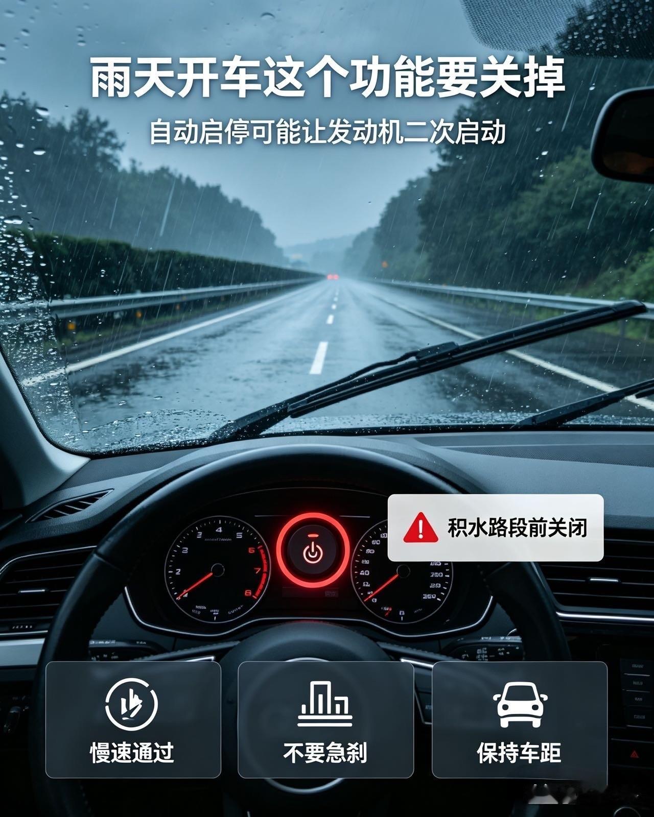 90%车主都错了！雨天开车这个功能不关掉，极易毁车

近期多地持续暴雨，雨天行车