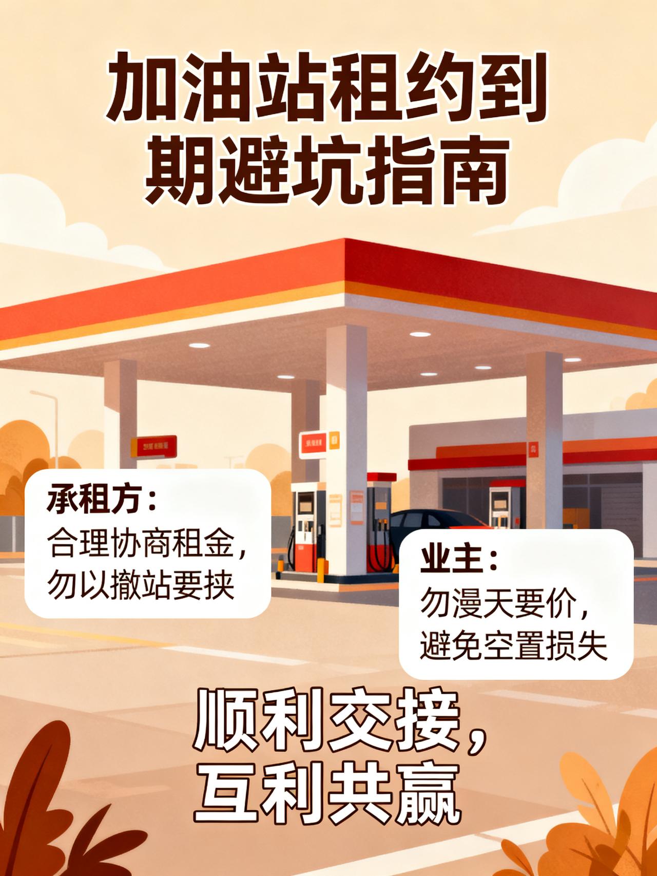 加油站租赁到期撤站，双方都别硬来，退一步海阔天空
开加油站的老板注意了，租赁合同