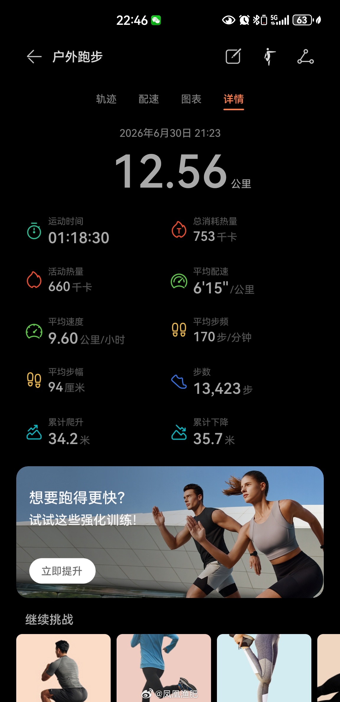 气温26度，夜跑12.56公里坚持运动打卡运动就是坚持跑步 北京