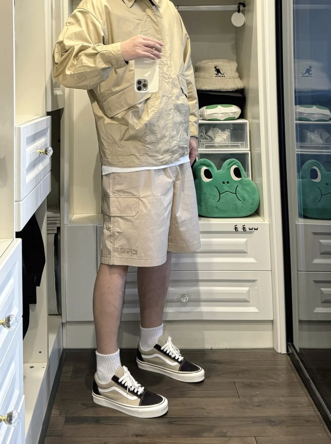 工装短裤｜卡其色穿搭