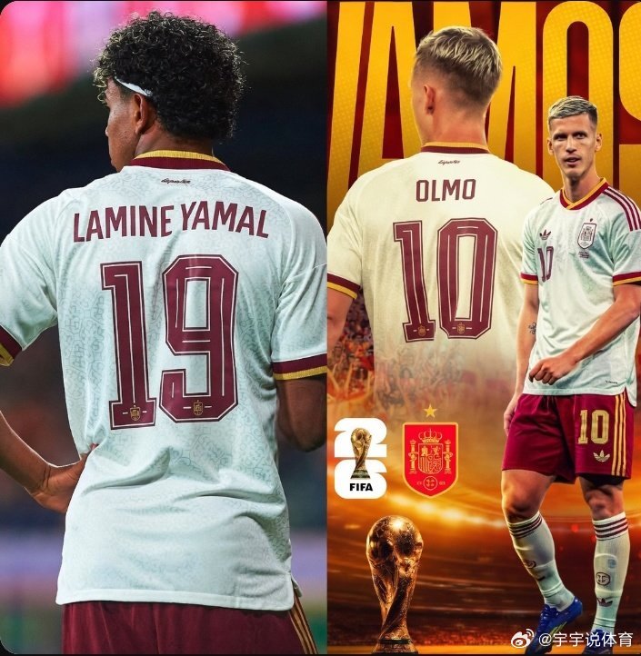 🚨 **突发：** Dani Olmo 将在世界杯上为西班牙队穿上标志性的10