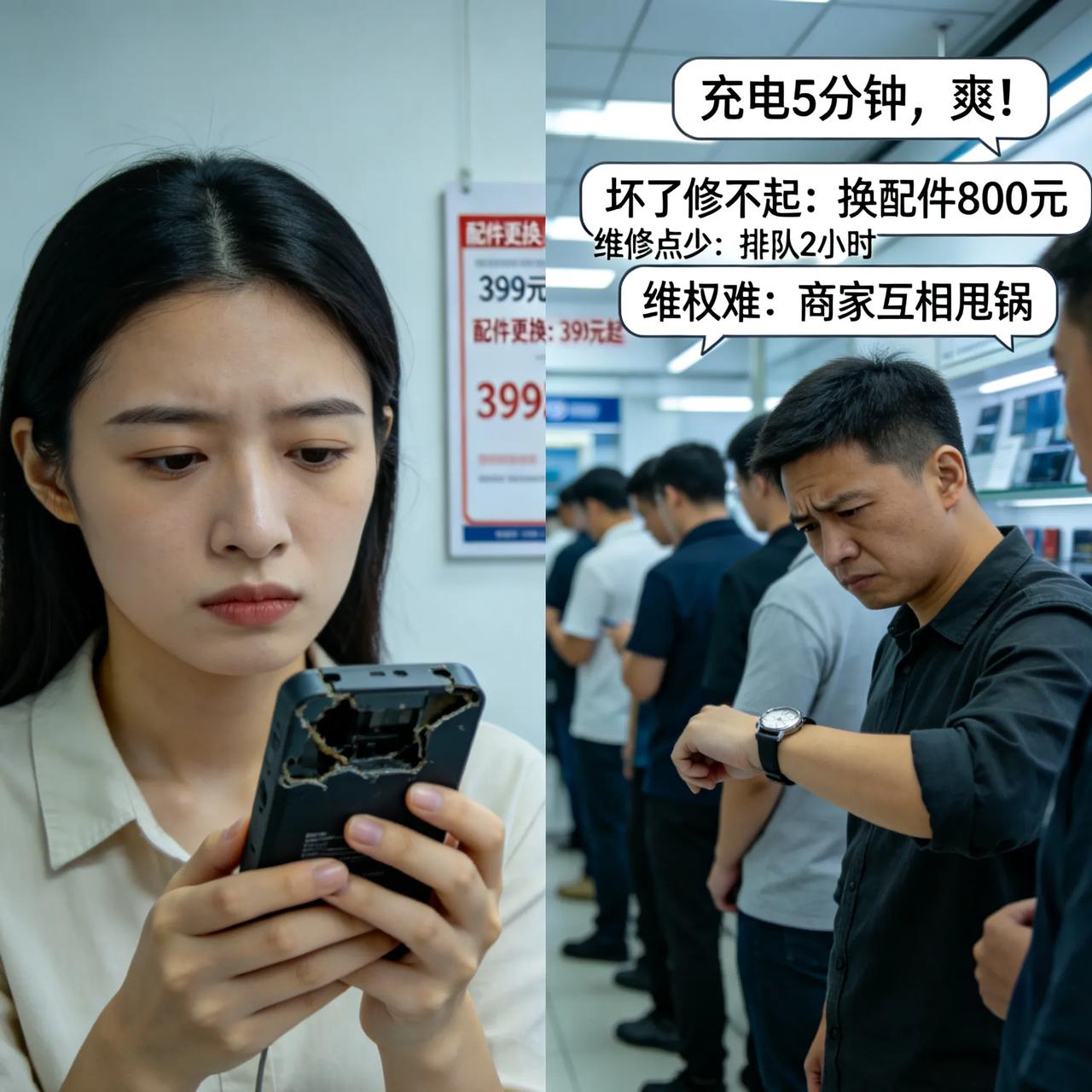 今天才明白，闪充越方便，售后越坑人
 
充电几分钟，确实爽。
可一旦坏了，才知道