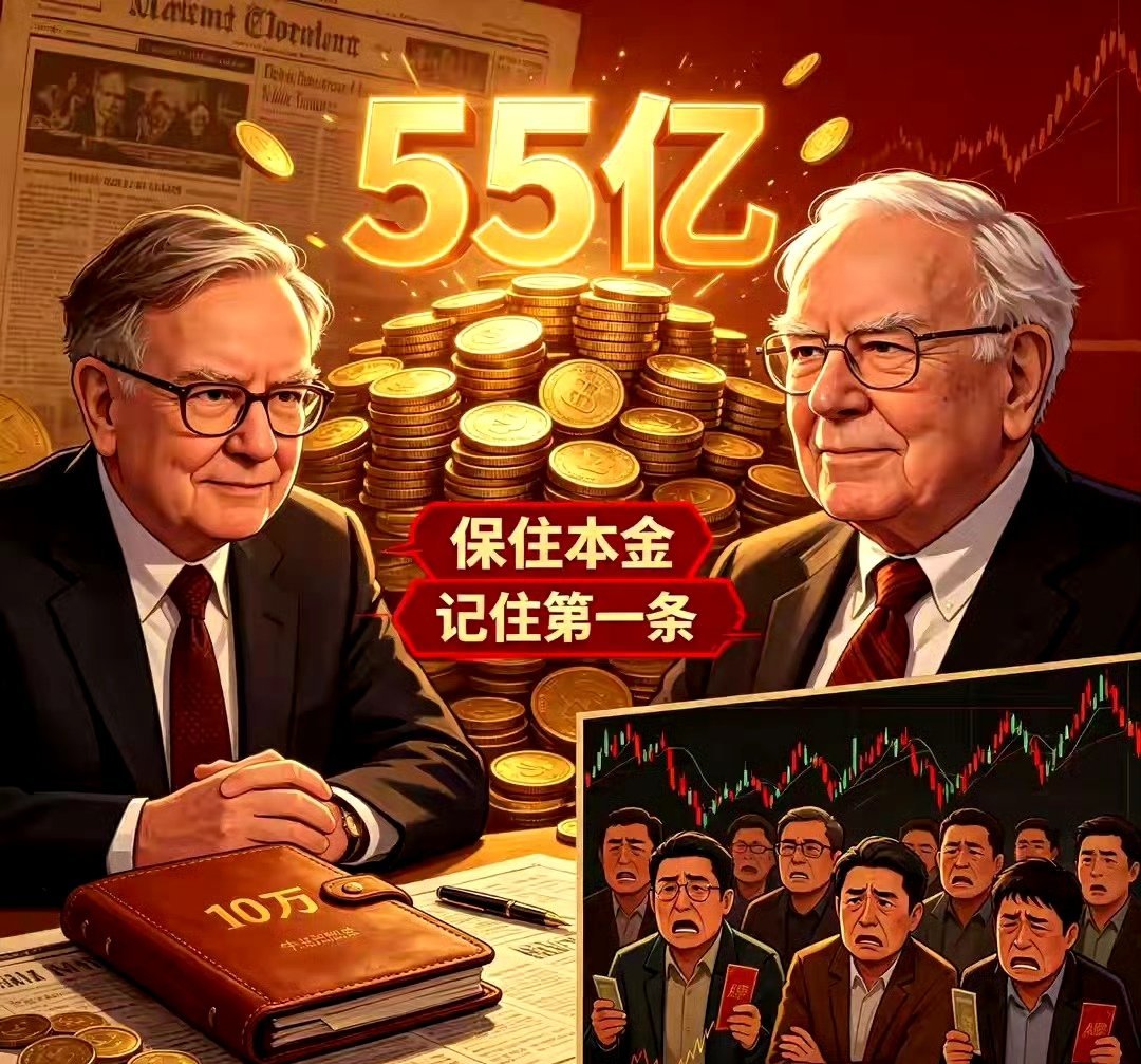 从10万到55亿，巴菲特靠两条铁律！A股股民却全搞反了很多人听过巴菲特那句名言。