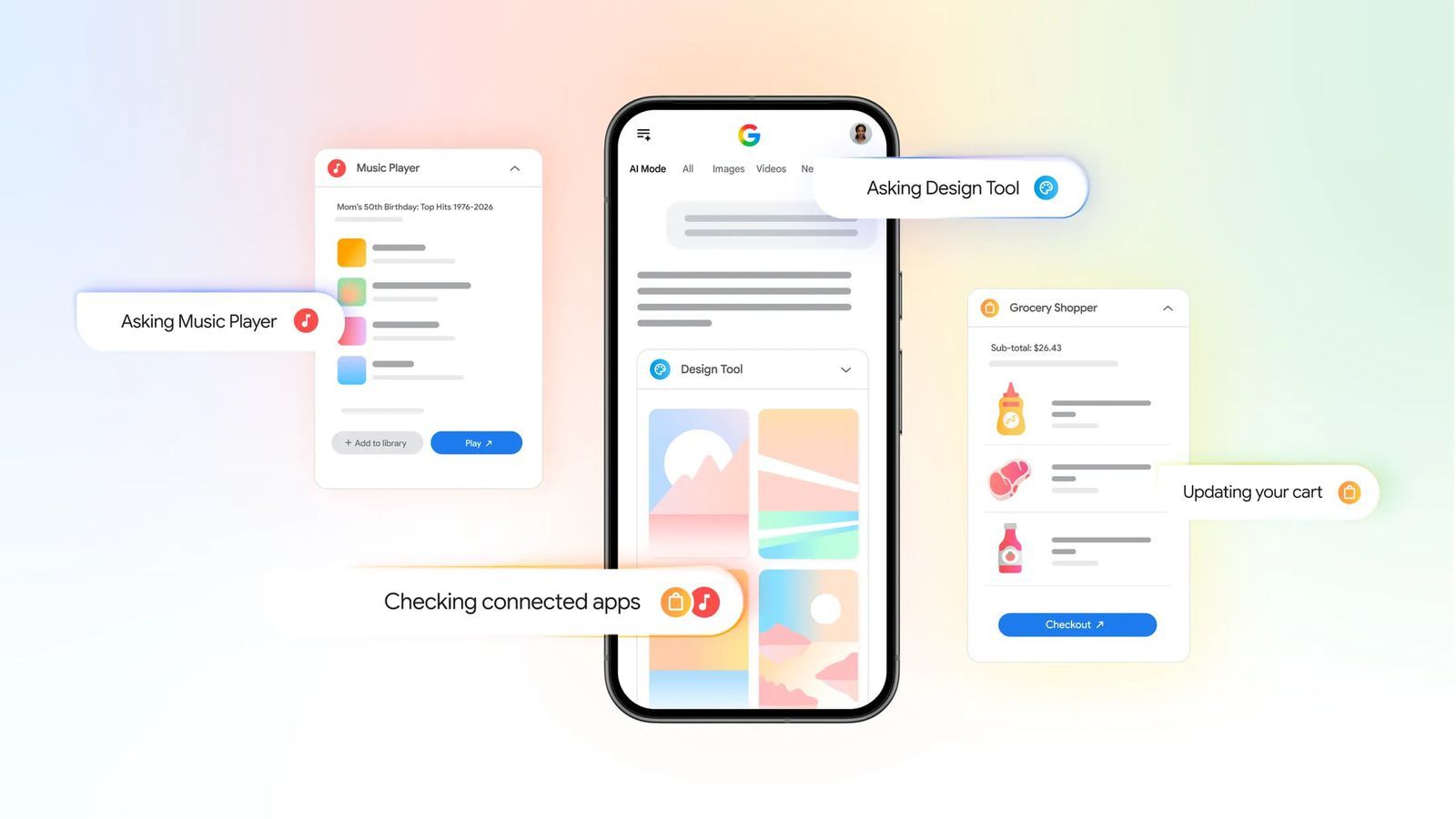 【Google 搜索现在可以连接到 Instacart、Canva 和 YouT