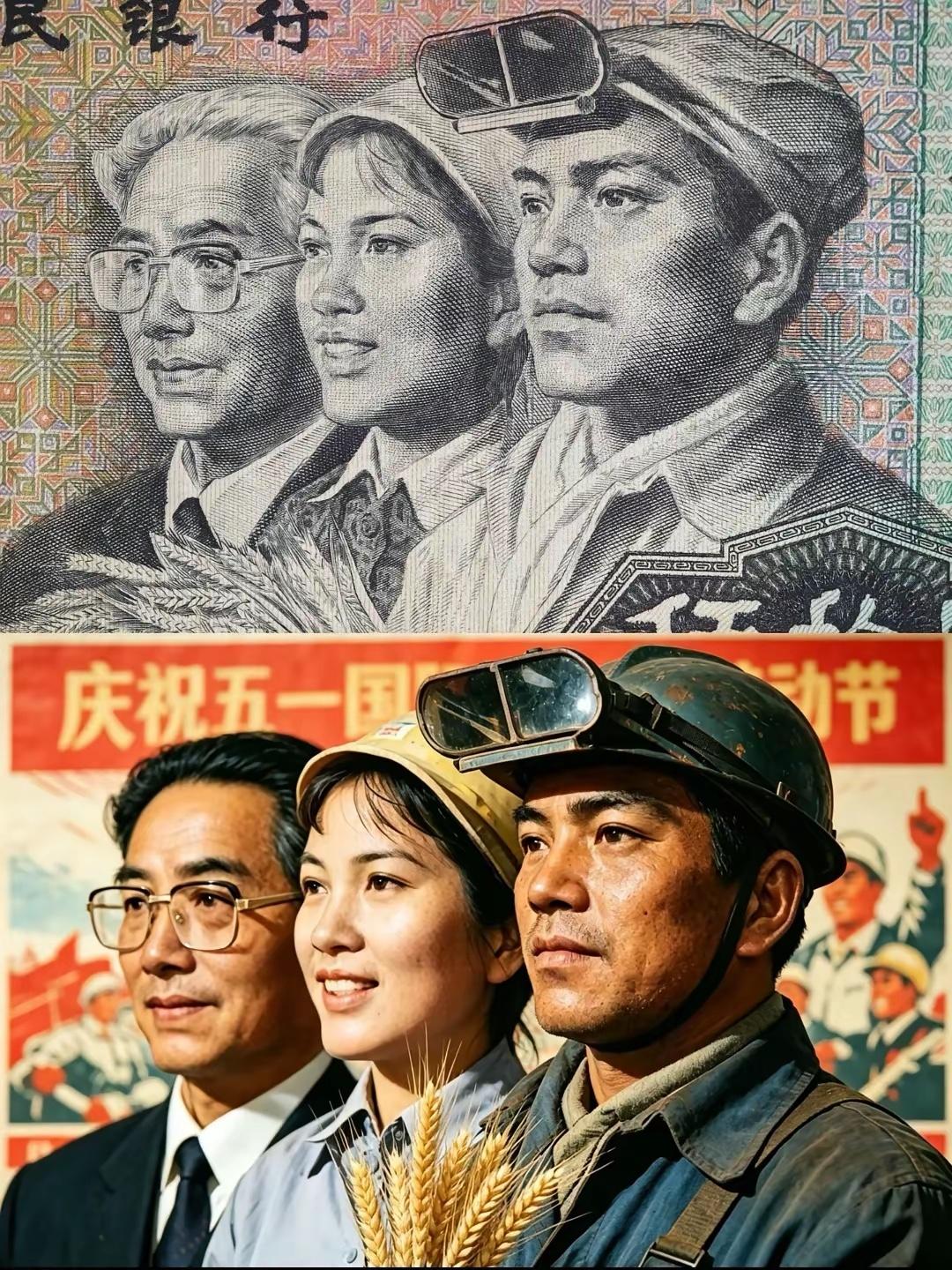 跨越时光的同框！复刻第三套人民币上所有劳动者版画 
6 组对比实拍，还原纸币里的