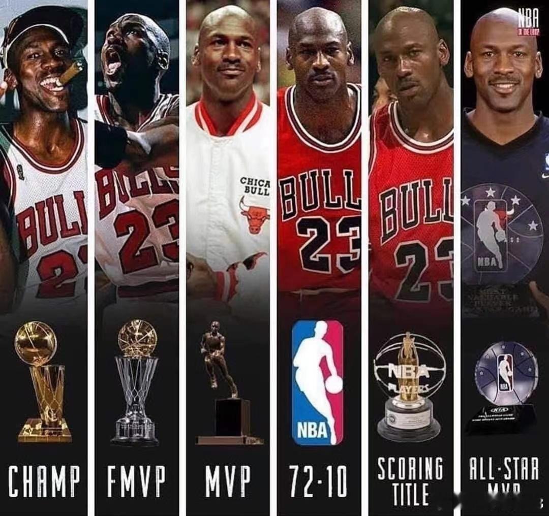 1991-93年最巅峰的乔丹率领公牛拿下第一个三连冠，期间两个MVP、三个总冠军