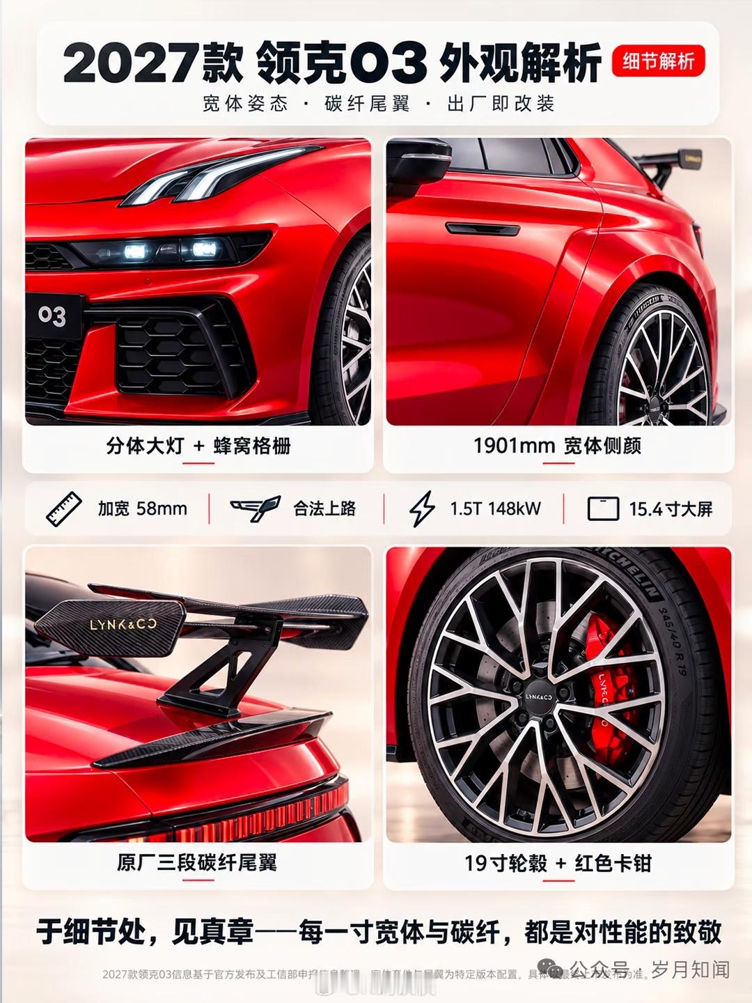 领克03出厂带尾翼，改装圈无话可说領克至今都持續一直在帶領燃油車的賽車運動，真的